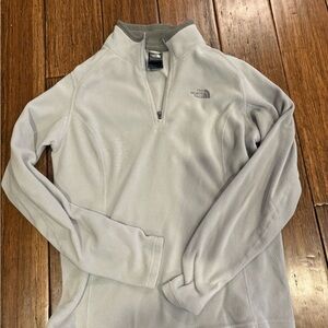 The North Face Light Gray Quarter-Zip Fleece